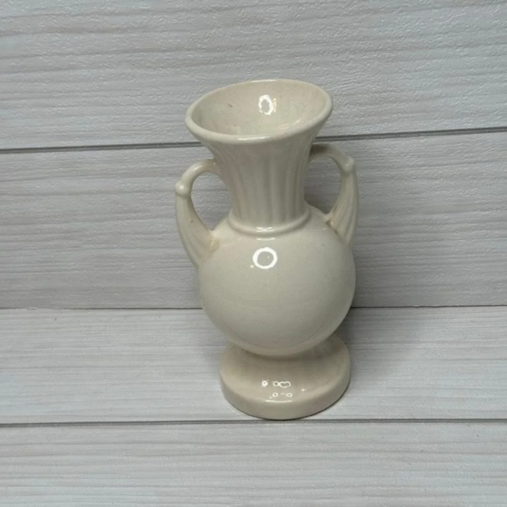 Vintage Floral Vase Ceramic Bud Vase with Handles Cottagecore Decor‎